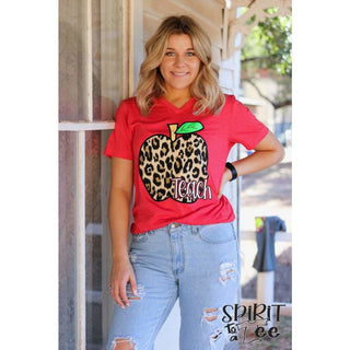 29TE - Animal Print Apple Teacher