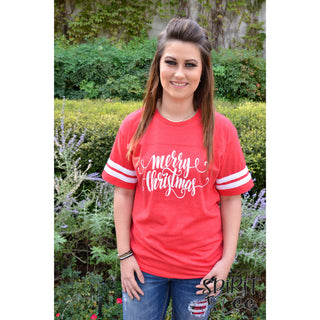 H128 - Merry Christmas Fancy Script - Wholesale - Spirit to a Tee