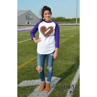 FT57 - Football Heart - Wholesale - Spirit to a Tee