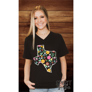 TX45 - Stitched Floral Texas